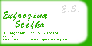 eufrozina stefko business card